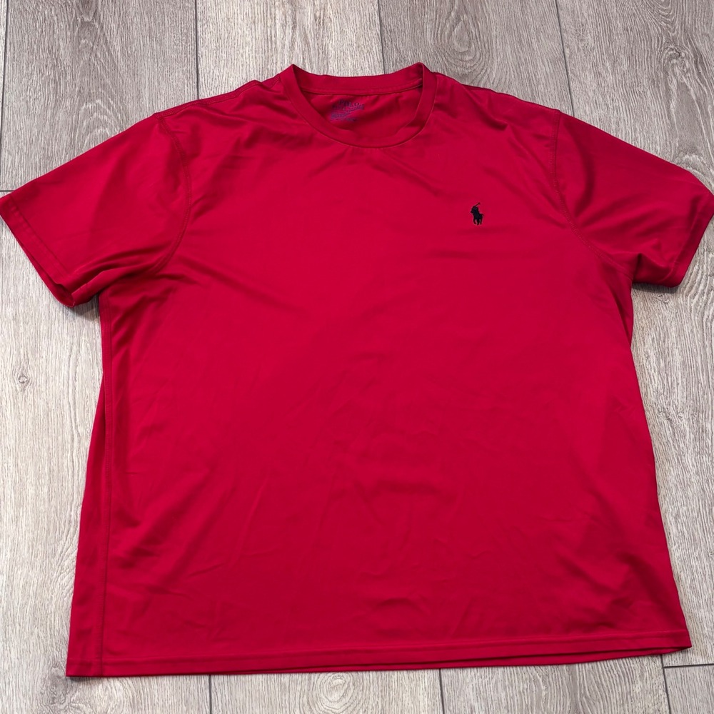 Polo Ralph Lauren Performance T-Shirt Mens XL Red Active Gym Casual